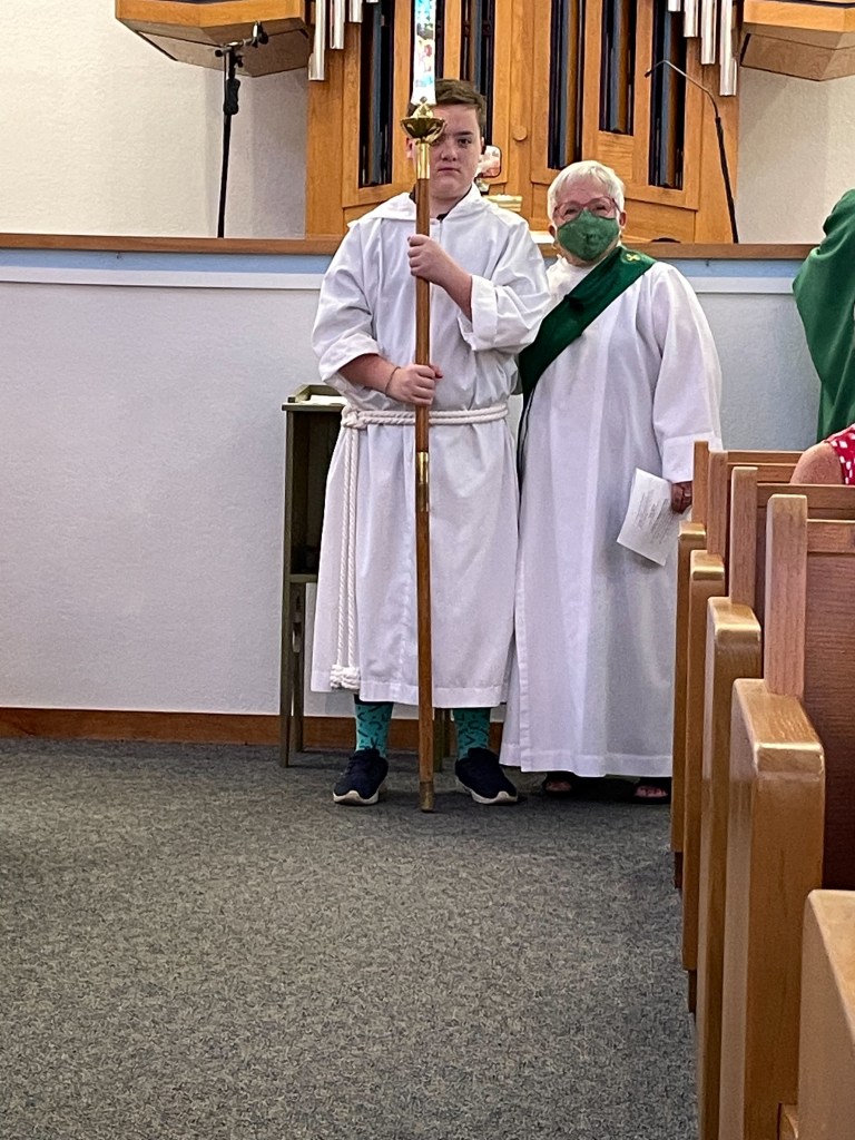 Young usher and priest.